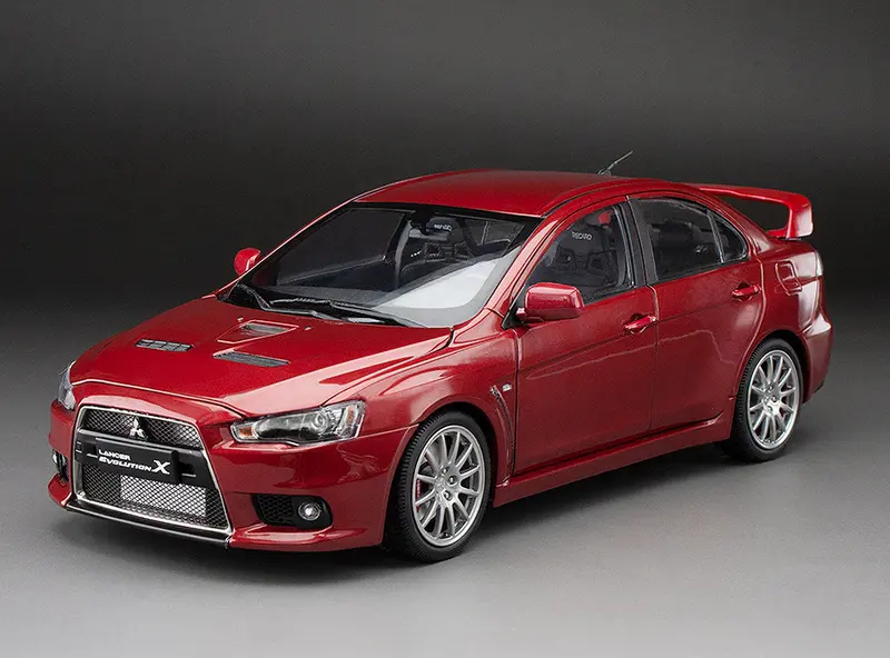 1:18 Mitsubishi Lancer Evo X (10) 2007 -- Red Metallic -- Sunstar 1