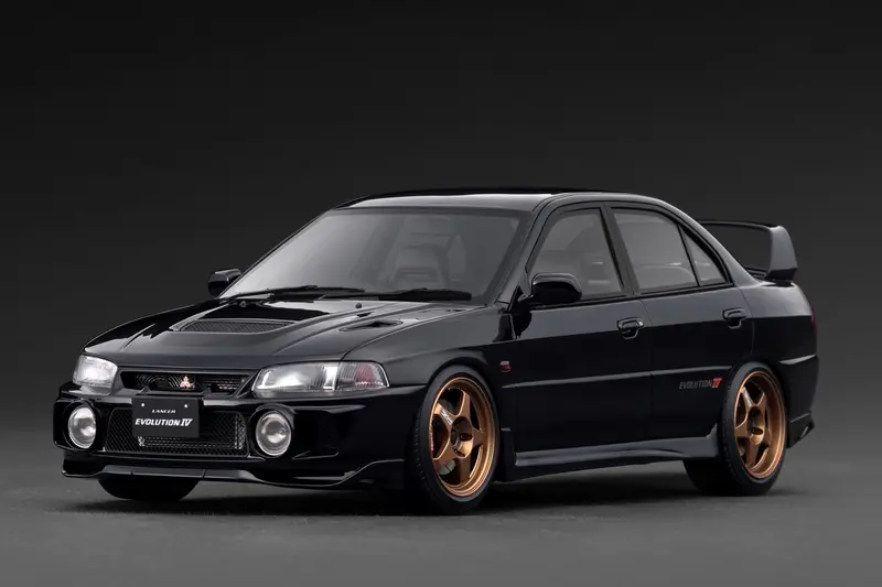 1:18 Mitsubishi Lancer Evolution Iv (Cn9a) -- Black -- Ignition Model Ig3785 1
