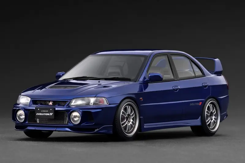 1:18 Mitsubishi Lancer Evolution Iv (Cn9a) -- Dark Blue -- Ignition Model Ig3784 1