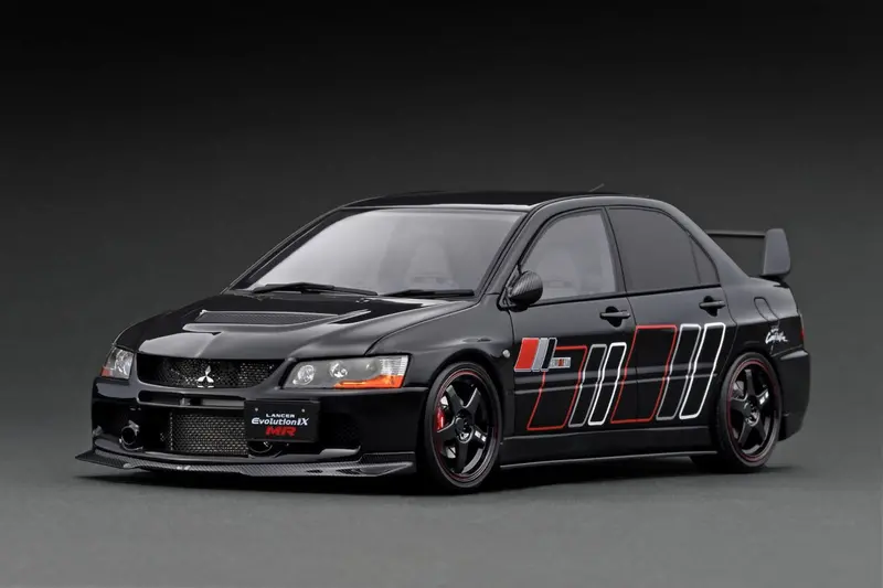 1:18 Mitsubishi Lancer Evolution Ix (9) Mr (Ct9a) -- Black -- Ignition Model Ig2 1