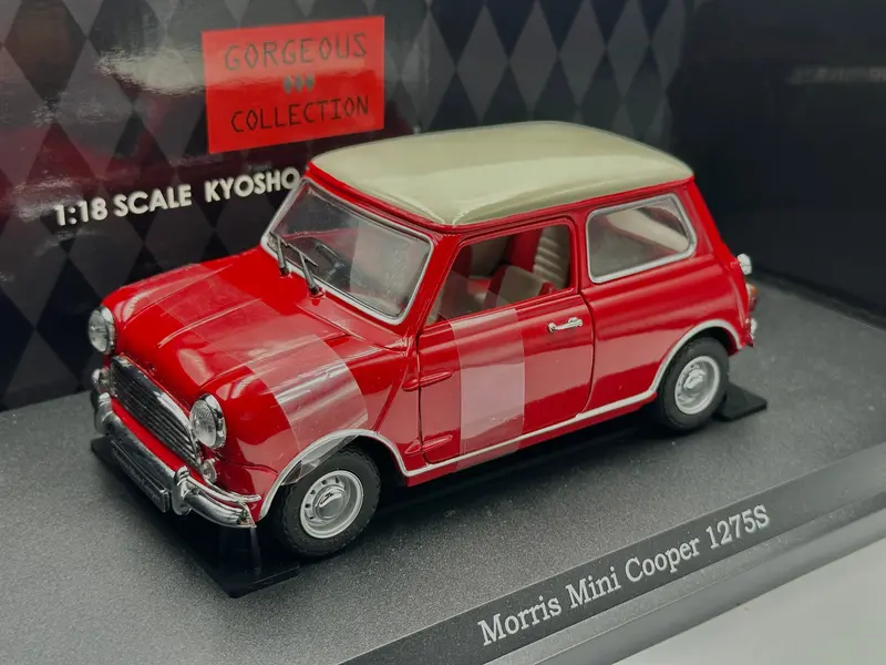 1:18 Morris Mini Cooper -- Red -- Kyosho 08101R 1