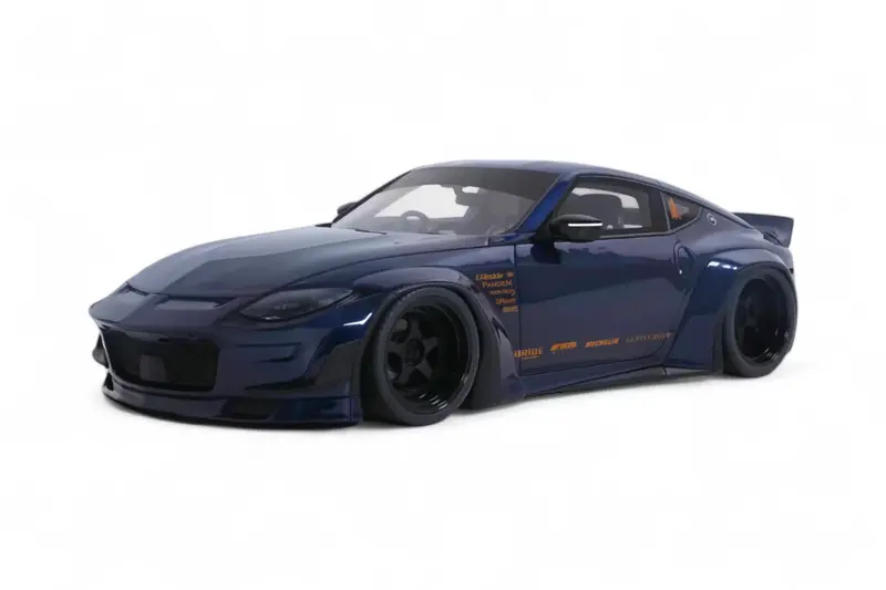 1:18 Nissan Fairlady Z (400Z) Pandem -- Midnight Blue -- Gt Spirit 1