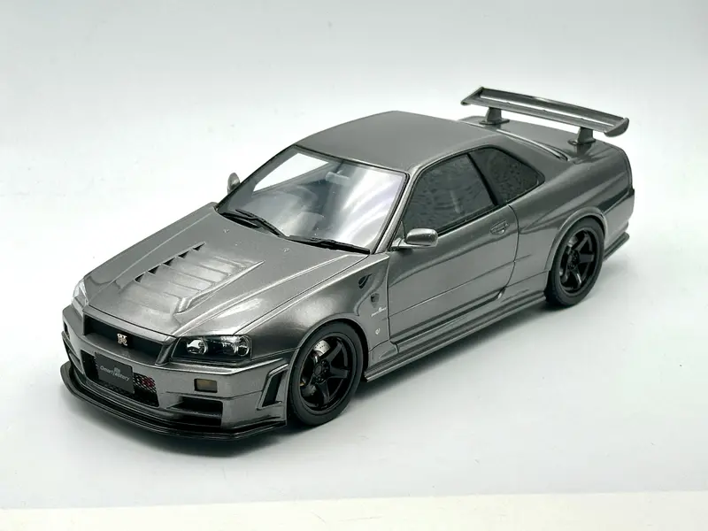 1:18 Nissan Gt-R (R34) Clubman Race Spec - Omori Factory Dark Grey -- Ottomobile 1