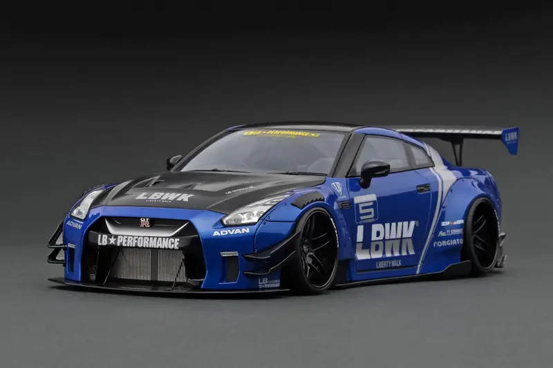 1:18 Nissan Gt-R R35 Lb-Works Type 2 -- Blue -- Ignition Model Ig2340 1