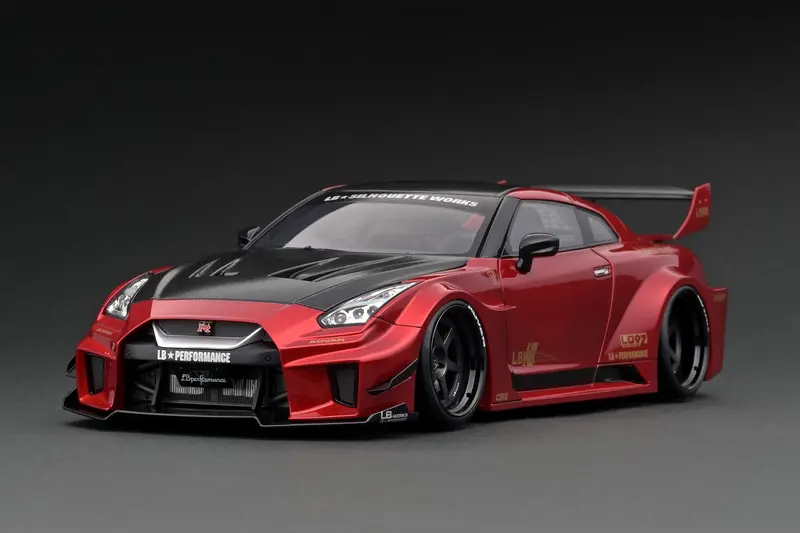 1:18 Nissan Gt-Rr R35 Lb-Silhouette -- Red Metallic -- Ignition Model Ig2354 1