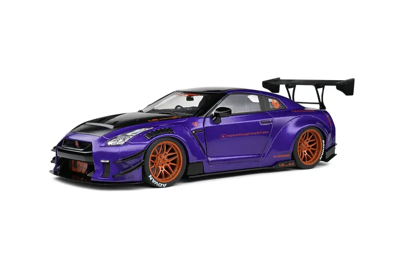 1:18 Nissan Gtr R35 Liberty Walk Bodykit 2.0 -- Purplezilla -- Solido 1
