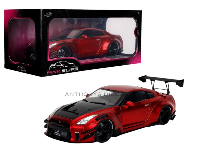 1:18 Nissan Gtr R35 Liberty Walk Kit 1.5 -- Red Metallic -- Jada: Pink Slips 1
