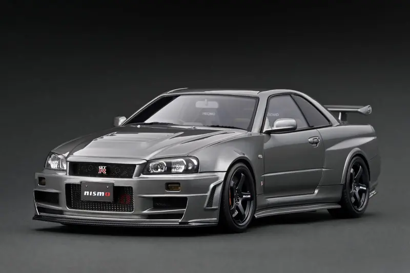 1:18 Nissan R34 Skyline Gt-R Nismo Omori Factory Crs -- Grey -- Ignition Ig3223 1