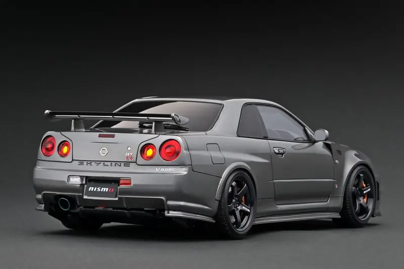 1:18 Nissan R34 Skyline Gt-R Nismo Omori Factory Crs -- Grey -- Ignition Ig3223 2