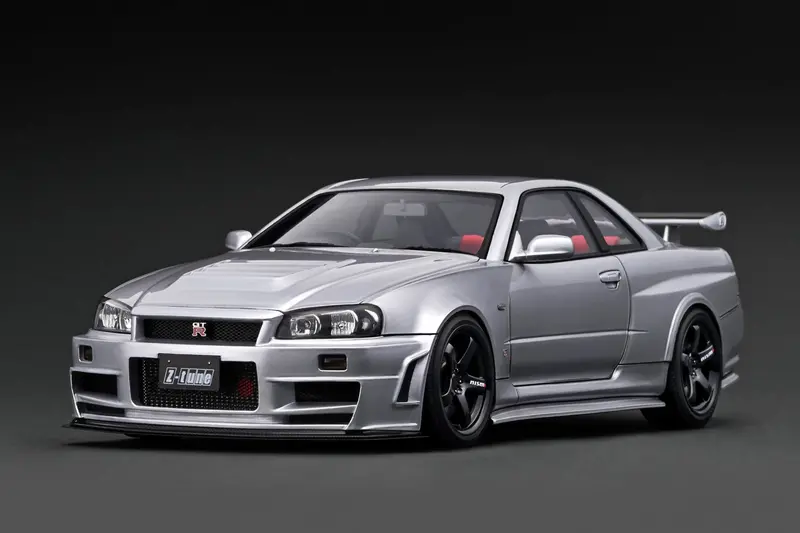 1:18 Nissan R34 Skyline Gt-R Nismo Z-Tune -- Silver -- Ignition Model Ig3224 1