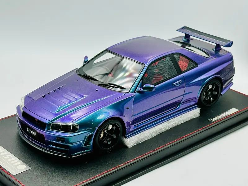 1:18 Nissan R34 Skyline Gt-R Z Tune -- Chameleon Purple -- Onemodel X Top Art 1