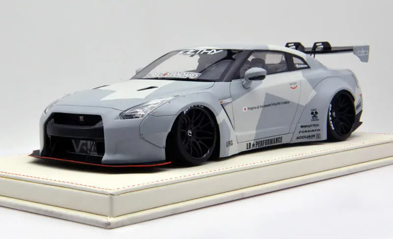 1:18 Nissan R35 Gt-R J20 Lb-Works -- Grey Camo Livery -- Onemodel 1