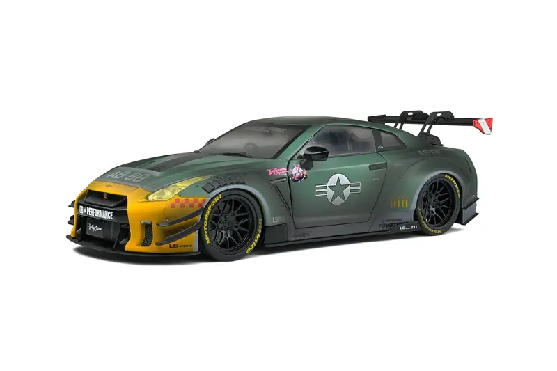 1:18 Nissan R35 Gtr Liberty Walk 2.0 -- Army Fighter Livery -- Solido 1