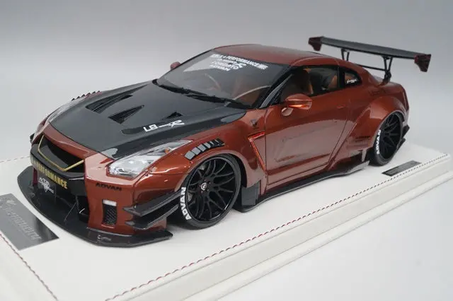 1:18 Nissan R35 Gtr Liberty Walk Performance -- Brown -- Make Up By Lb Works 1