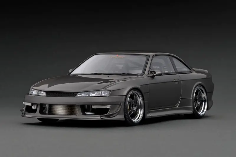 1:18 Nissan S14 Silvia Vertex -- Gun Metallic Grey -- Ignition Model Ig3088 1