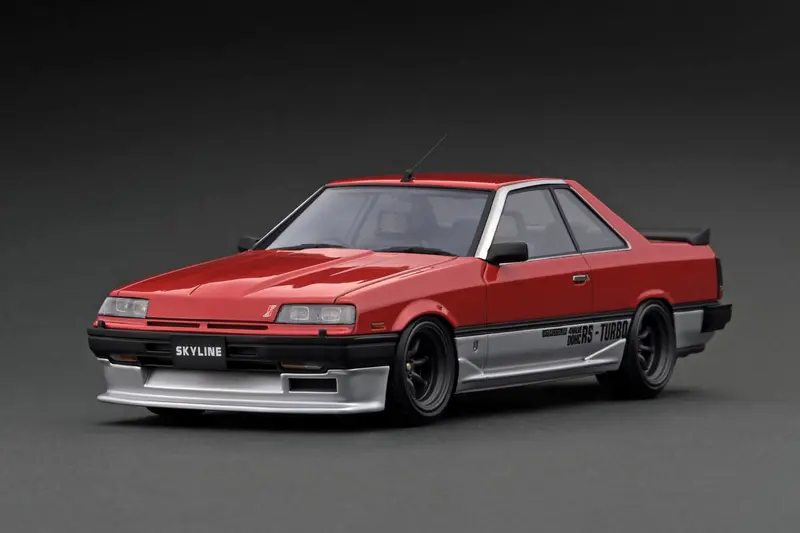 1:18 Nissan Skyline 2000 Rs-X Turbo-C (R30) - Red/Silver - Ignition Model Ig2442 1