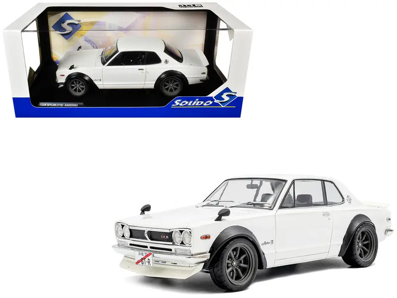 1:18 Nissan Skyline (C10) Hakosuka Solido Works 1970 -- Pearl White -- Solido 1