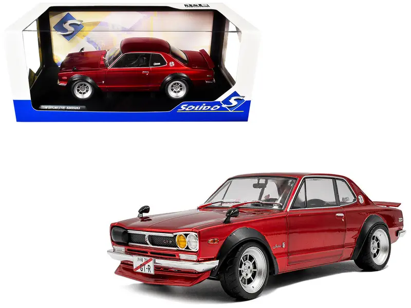 1:18 Nissan Skyline (C10) Hakosuka Solido Works 1970 -- Red Metallic -- Solido 1