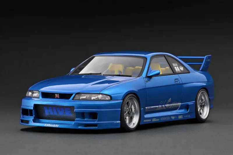 1:18 Nissan Skyline Gt-R (Bcnr33) Greddy -- Blue -- Ignition Model Ig3128 1