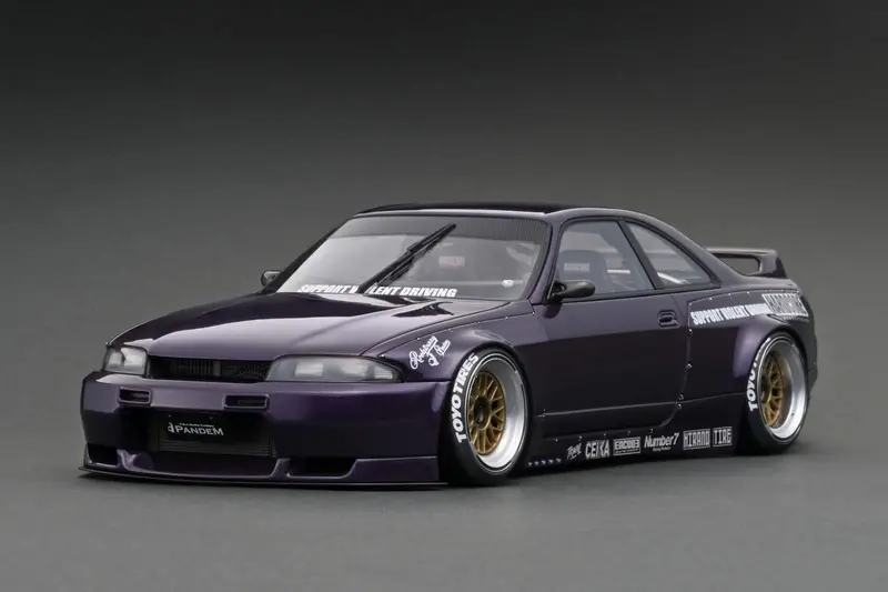 1:18 Nissan Skyline Gt-R R33 Pandem -- Purple -- Ignition Model Ig3032 1