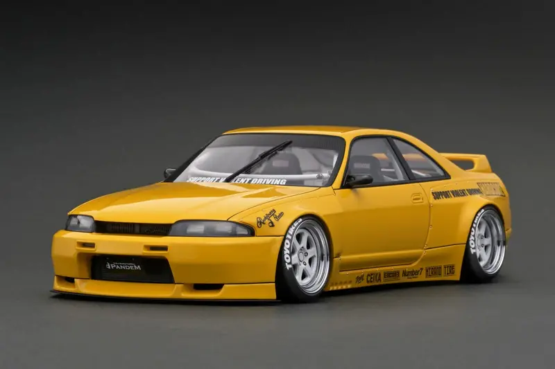 1:18 Nissan Skyline Gt-R R33 Pandem -- Yellow -- Ignition Model Ig3033 1