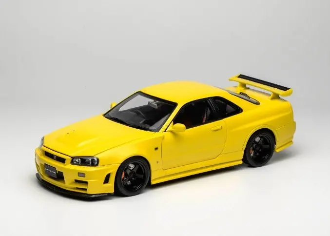 1:18 Nissan Skyline Gt-R (R34) Customised Version -- Yellow -- Motorhelix 1