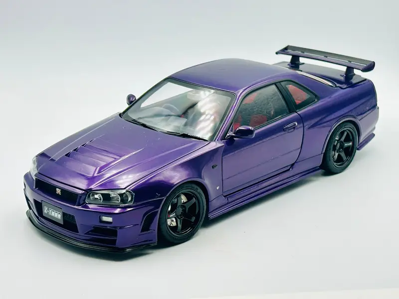 1:18 Nissan Skyline Gt-R (R34) Nismo -- Midnight Purple -- Motorhelix M83403 1