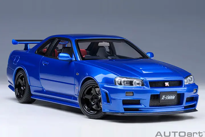 1:18 Nissan Skyline Gt-R (R34) Z-Tune -- Bayside Blue -- Autoart 1