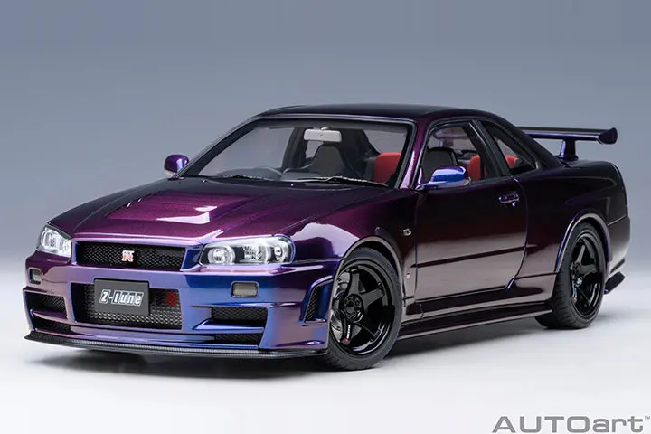 1:18 Nissan Skyline Gt-R (R34) Z-Tune -- Midnight Purple -- Autoart 77464 1
