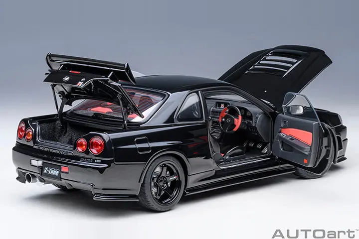 1:18 Nissan Skyline Gt-R (R34) Z-Tune -- Pearl Black -- Autoart 77463 2