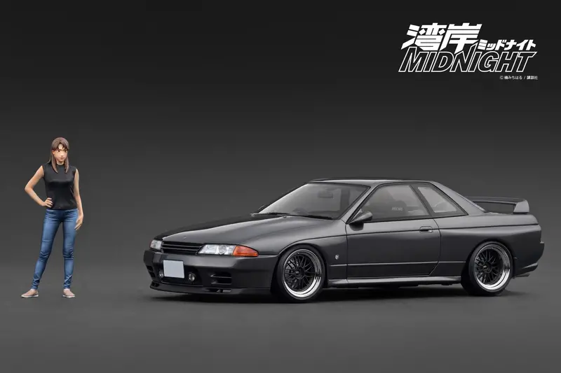 1:18 Nissan Skyline R32 Gtr -- Wangan Midnight W/Figurine -- Ignition Ig3595 1