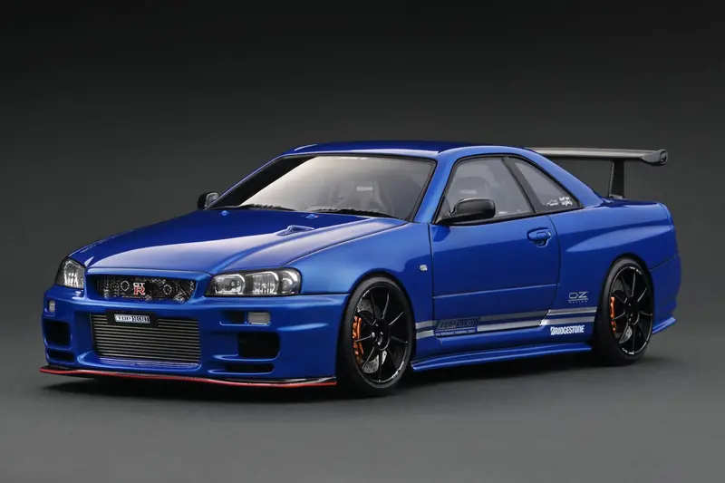 1:18 Nissan Skyline R34 Gt-R Top Secret - Blue Metallic -- Ignition Model Ig3641 1