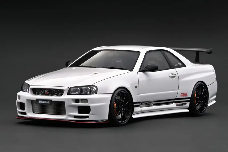1:18 Nissan Skyline R34 Gt-R Top Secret -- White -- Ignition Model Ig3642 1