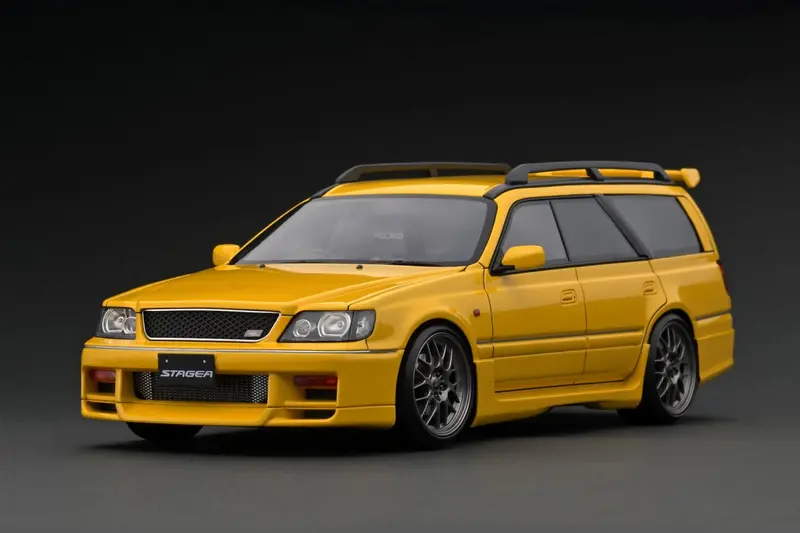 1:18 Nissan Stagea 260Rs (Wgnc34) -- Yellow -- Ignition Model Ig2887 1