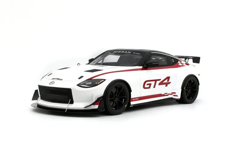 1:18 Nissan Z Gt4 -- White W/Black & Red -- Ottomobile Ot1124 1