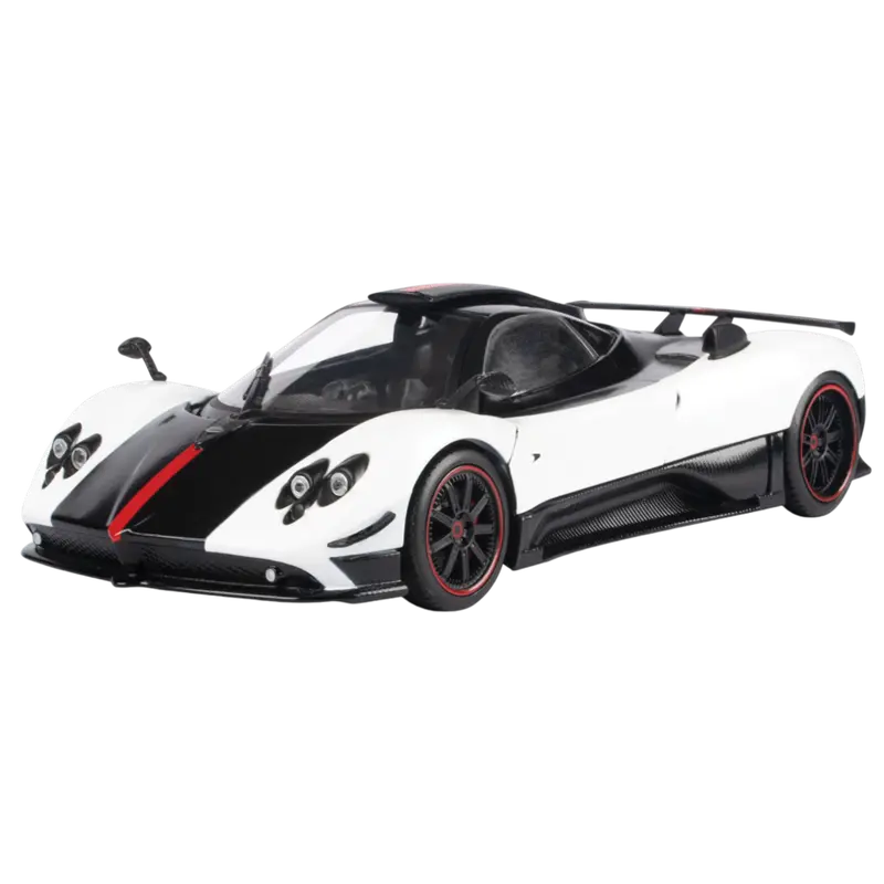 1:18 Pagani Zonda Cinque Coupe -- White W/Black/Red Stripe -- Motormax 1