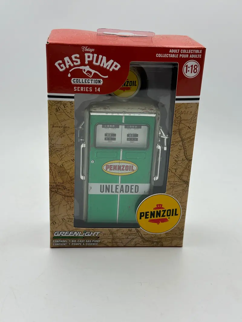 1:18 Pennzoil -- *Chase* Vintage Gas/Petrol Pump -- Series 14 -- Greenlight 1