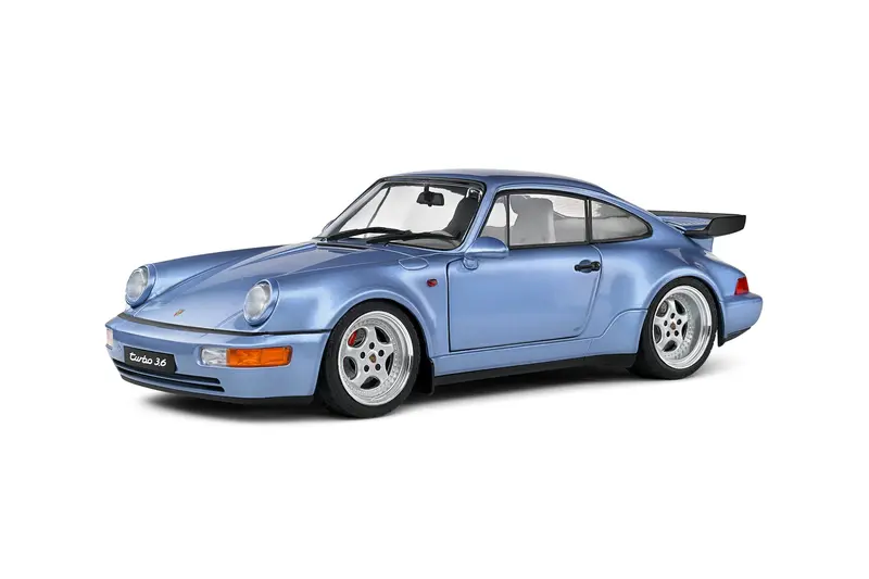 1:18 Porsche 911 (964) Turbo 1990 -- Horizon Blue Metallic -- Solido 1