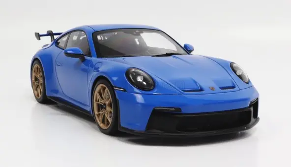 1:18 Porsche 911 (992) Gt3 Coupe 2021 -- Blue W/Gold Wheels -- Minichamps 1
