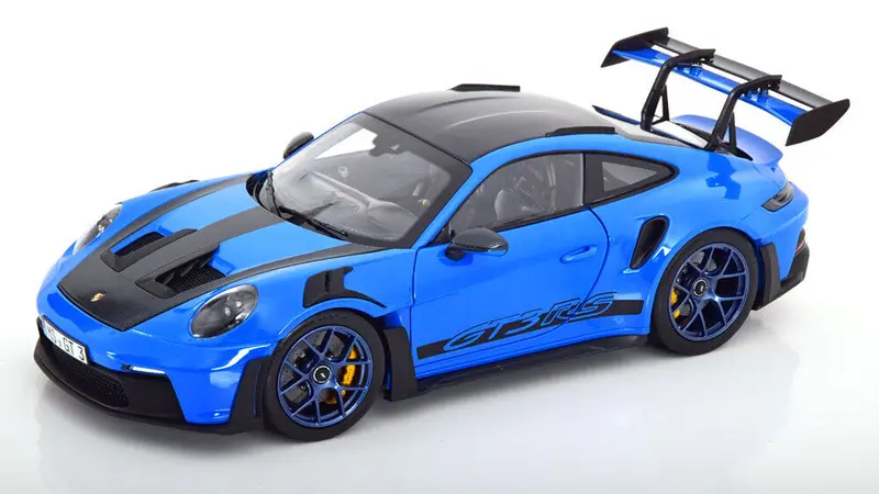 1:18 Porsche 911 (992) Gt3 Rs Coupe 2022 -- Blue W/Blue Wheels -- Norev 1
