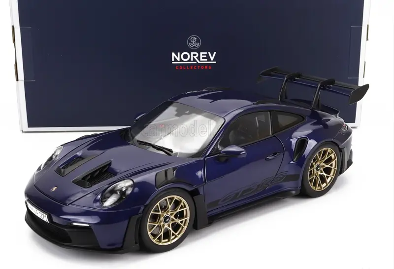 1:18 Porsche 911 (992) Gt3 Rs Coupe 2022 -- Gentian Blue Metallic -- Norev 1