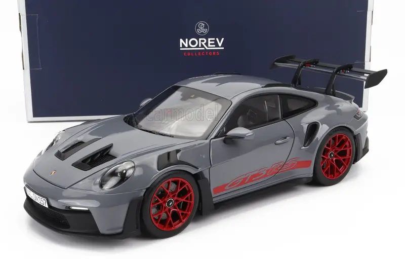 1:18 Porsche 911 (992) Gt3 Rs Coupe 2022 -- Grey/Red -- Norev 1