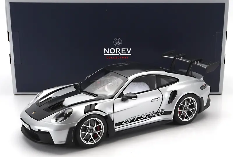 1:18 Porsche 911 (992) Gt3 Rs Coupe 2022 -- Silver/Black -- Norev 1