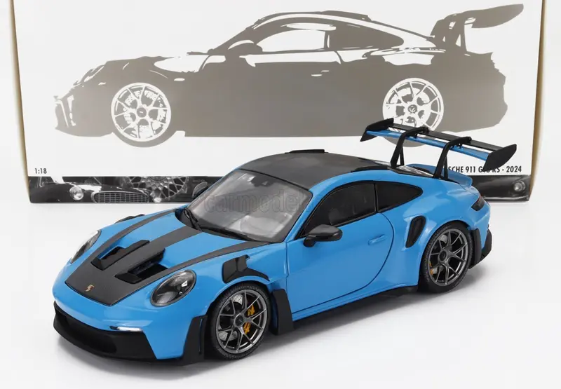 1:18 Porsche 911 (992) Gt3 Rs Coupe 2023 -- Blue W/Silver Wheels -- Minichamps 1