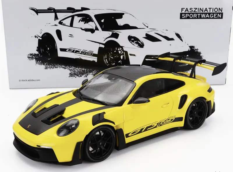 1:18 Porsche 911 (992) Gt3 Rs Coupe 2023 -- Yellow W/Black Wheels -- Minichamps 1