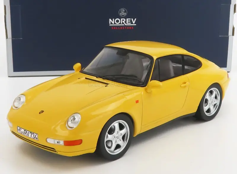 1:18 Porsche 911 (993) Carrera Coupe 1994 -- Yellow -- Norev 1