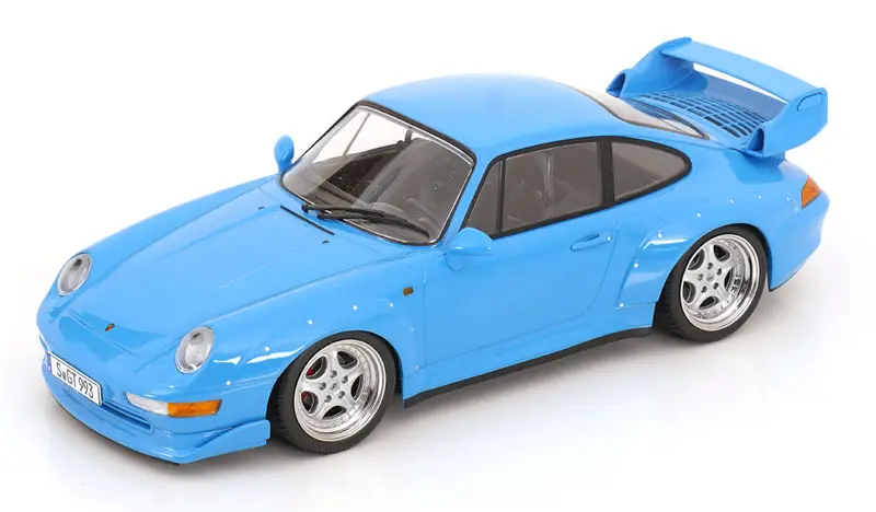 1:18 Porsche 911 (993) Gt2 1996 -- Light Blue -- Kk-Scale 1