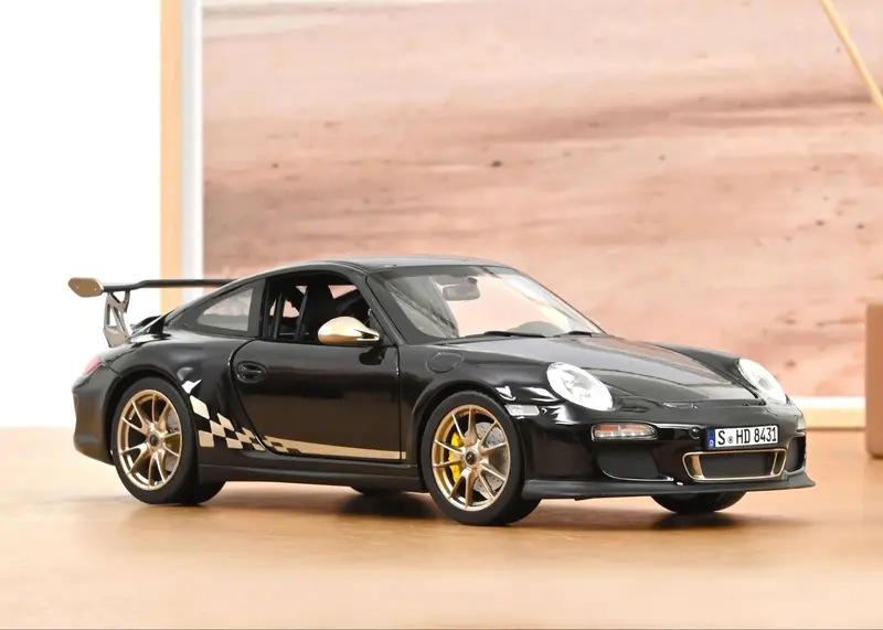 1:18 Porsche 911 (997-2) Gt3 Rs 2009 -- Black W/Gold Accents -- Norev 1