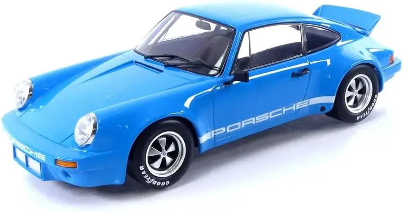 1:18 Porsche 911 Carrera 3.0 Rsr 1973 -- Light Blue W/White Stripes -- Werk83 1