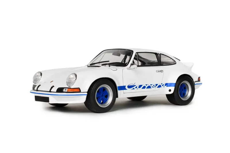 1:18 Porsche 911 Carrera Rsr 1973 -- White / Blue Stripes -- Solido 1